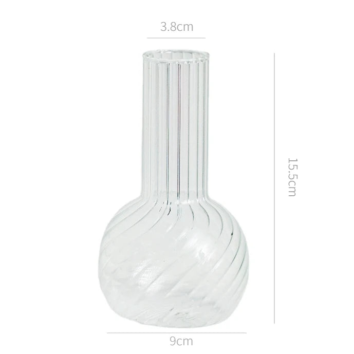 Transparent Vase Modern Home Decor Vase Decoration Home Wedding Clear Glass Vase Nordic Vases Set Hydroponic Vase