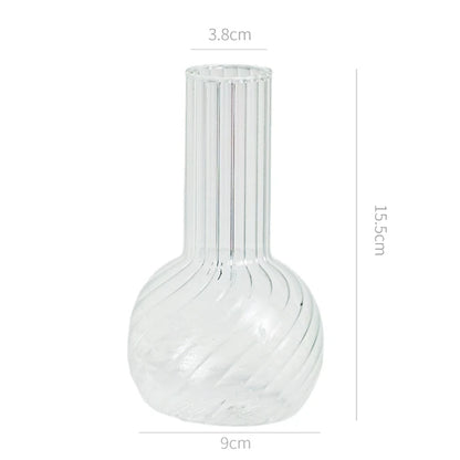 Transparent Vase Modern Home Decor Vase Decoration Home Wedding Clear Glass Vase Nordic Vases Set Hydroponic Vase