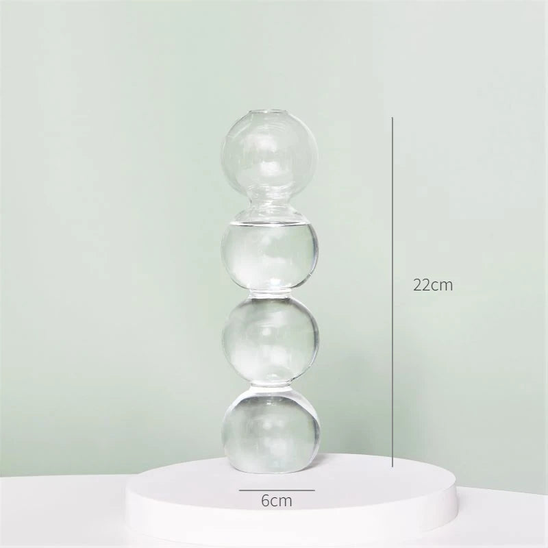 Transparent Vase Modern Home Decor Vase Decoration Home Wedding Clear Glass Vase Nordic Vases Set Hydroponic Vase