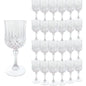 Transparent Plastic Wine Glasses，Transparent Plastic Goblets for Parties，Transparent Drinking Glasses for Wedding Reception,