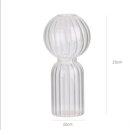 Transparent Vase Modern Home Decor Vase Decoration Home Wedding Clear Glass Vase Nordic Vases Set Hydroponic Vase