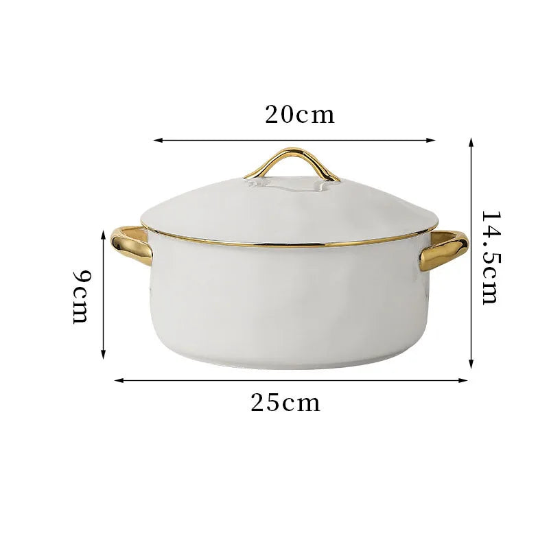 Gold Stroke Ceramic Plate Set Creative Hammer Decorative Living Room Dinner Set Plates and Dishes Western Restaurant Steak Dish