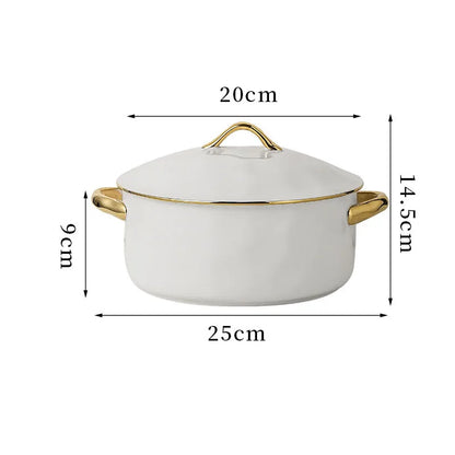 Gold Stroke Ceramic Plate Set Creative Hammer Decorative Living Room Dinner Set Plates and Dishes Western Restaurant Steak Dish