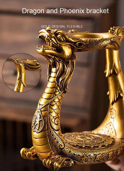 BOZZH Creative Dragon Glass Teapot Magnetic Diversion Rotating Cover Bowl Water Tea Cup Pu'er Oolong Drinkware Dropshipping Tea