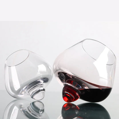 Whisky Beer Glass Cup Belly Whiskey Verres Drinking Tumbler Cocktail Wine Vaso Spin Whiskey Tazas Brandy Cups Rotate Drinkware
