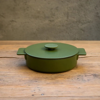 Nordic Cast Iron Enamel Pan, Uncoated Cookware, Uncoated Cookware, Household Soup Stew, Seafood, Mommy Cooker,  23-26cm