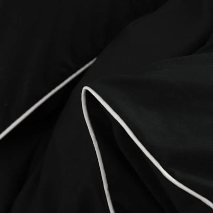 Black Color Bedding Set For Adults Simple Style Double Bed Sheet Sets Single/Queen/king Bed Cover Full Set Plain Bedding 이불세트