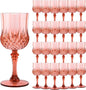 Transparent Plastic Wine Glasses，Transparent Plastic Goblets for Parties，Transparent Drinking Glasses for Wedding Reception,
