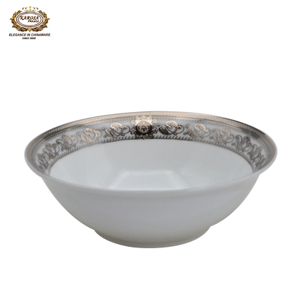 Bone China platinum decoration design tableware porcelain Dinner Soup Plate Gold Rim Dishes and bowl Set