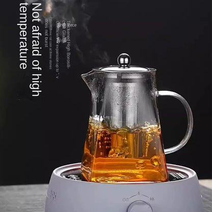 Tetera de vidrio con infusor, juego de té, tetera, infusores, jarra, vajilla para cocina, comedor, bar, hogar, kit de té, tetera de vidrio, samovar