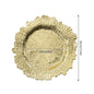 24 Pack Charger Plates, 13" Round Plastic Reef Plate Chargers with Flora Reef Design for Wedding Dinner Party Decoration