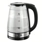 Kitchen Glass Electric Kettle,1.8L Double Layer Scald Resistant Hot Water Boiler, 1500W Fast Boiling,Ideal For Home & Travelling