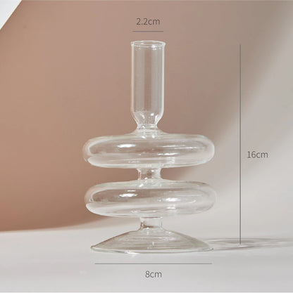 Transparent Vase Modern Home Decor Vase Decoration Home Wedding Clear Glass Vase Nordic Vases Set Hydroponic Vase