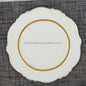 38 Pcs Royal White and Gold Line Ceramic Bone China Turkish Fine Porcelain Dinner Set Dinnerware Sets Luxury