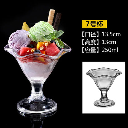 90-580ml 1pcs Acrylic Dessert Cups Reusable Yogurt Mousses Mini Ice Cream Fruit Juice Beer Cups Tableware Party Wedding Supplies