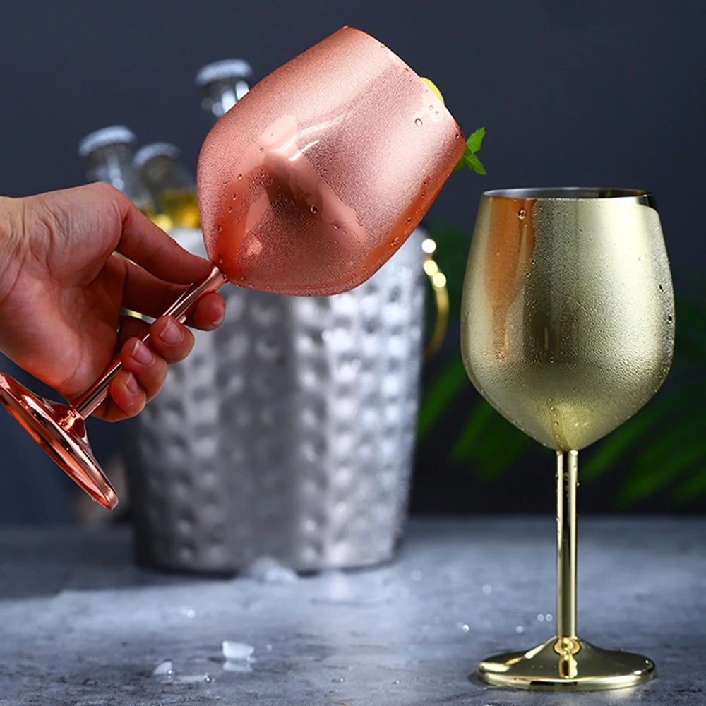 Metal Rose Gold Kitchen Supplies Goblet Bar Tools Wine Glass Barware Cocktail Glass Champagne Cup