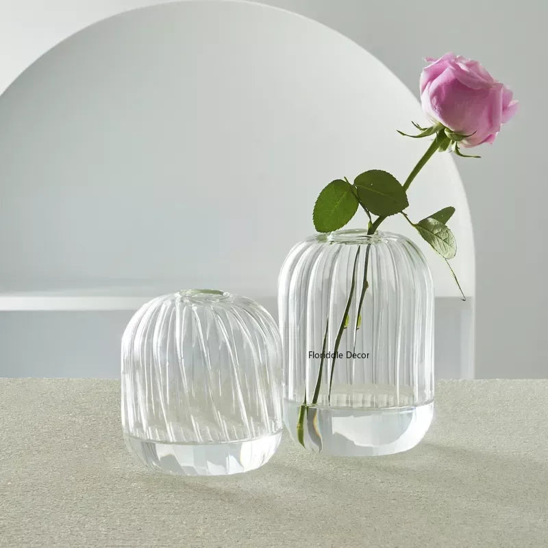 Transparent Vase Modern Home Decor Vase Decoration Home Wedding Clear Glass Vase Nordic Vases Set Hydroponic Vase
