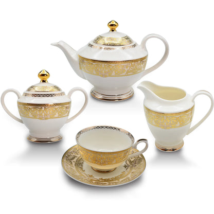 Bone China platinum decoration design tableware porcelain Dinner Soup Plate Gold Rim Dishes and bowl Set