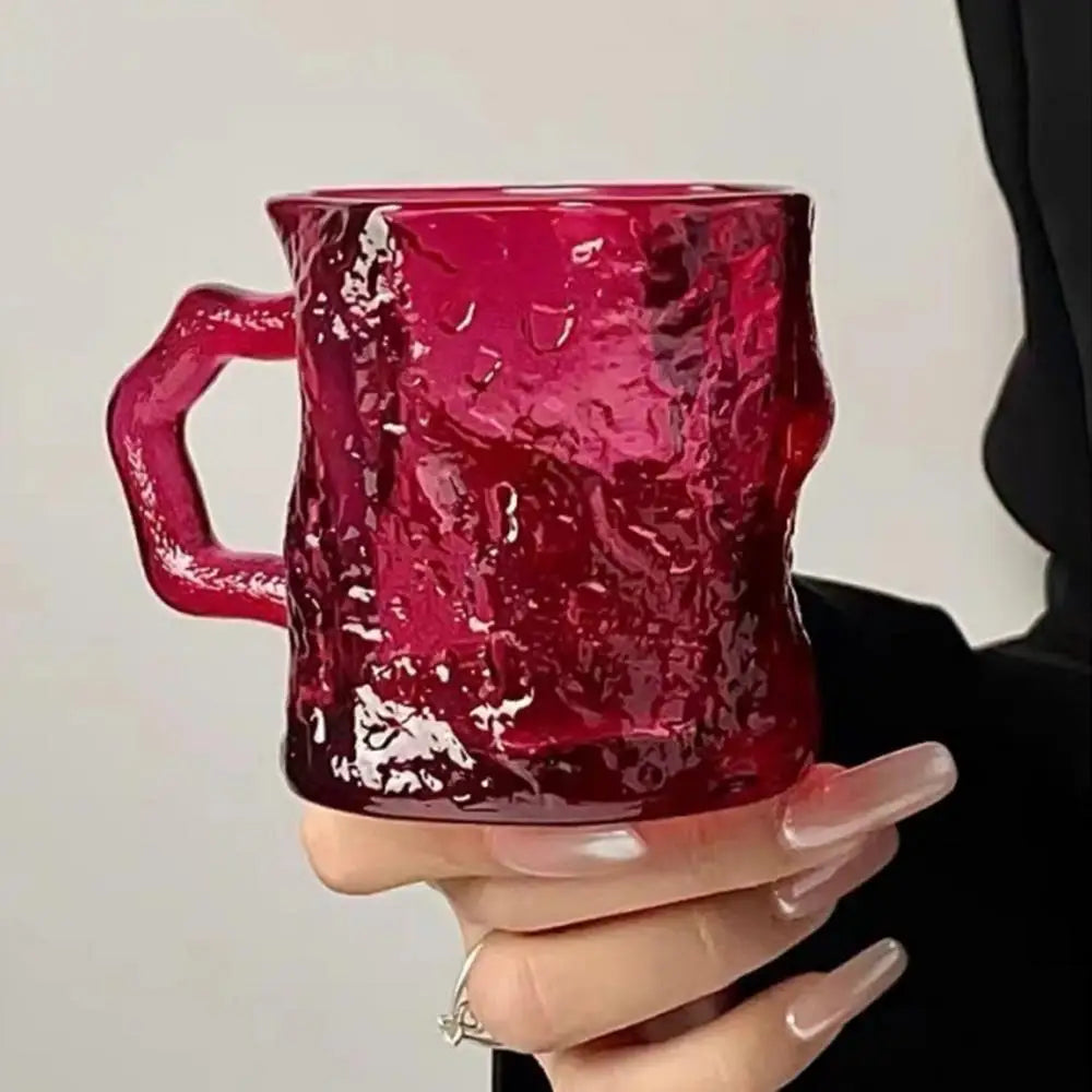 Glass Mugs Coffee Mugs Tea Handle Drinking Cups Crystal Whiskey Glasses Hot Cold Beverages Cup For Cafe Hotel Restaurant