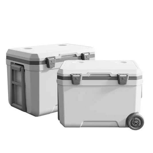 Large Capacity Plastic Ice Chest Coolers with Wheels 45L Portable Outdoor Camping Insulated Ice Bag Transportation Coolers Box