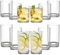 Plastic Cups Reusable Plastic Drinking Glasses Set of 12 - Unbreakable Plastic Tumblers - Acrylic Glasses Drinkware