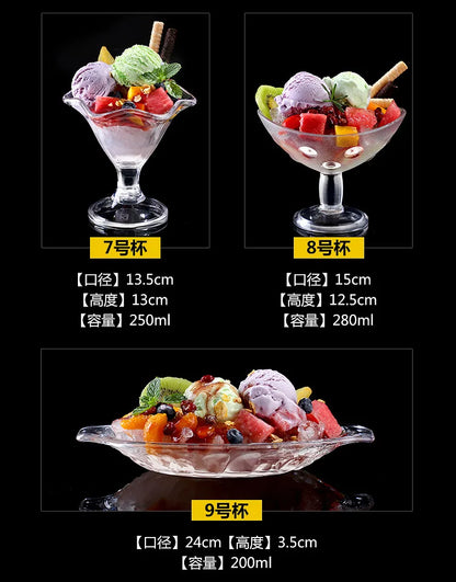 90-580ml 1pcs Acrylic Dessert Cups Reusable Yogurt Mousses Mini Ice Cream Fruit Juice Beer Cups Tableware Party Wedding Supplies