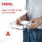 Large Capacity Toughened Glass Baking Dish Pan Oven Basics Plate Bakeware Non-Stick Kitchen Tool Cheese Rice Storage Tray