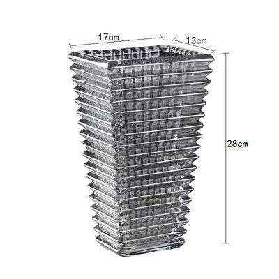 Light and Luxurious Crystal Glass Vases Transparent Decorative Decorations Flower Arrangement Water Culture and Flowers