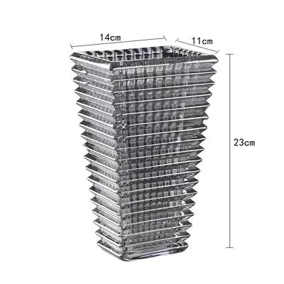 Light and Luxurious Crystal Glass Vases Transparent Decorative Decorations Flower Arrangement Water Culture and Flowers