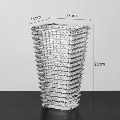 Light and Luxurious Crystal Glass Vases Transparent Decorative Decorations Flower Arrangement Water Culture and Flowers