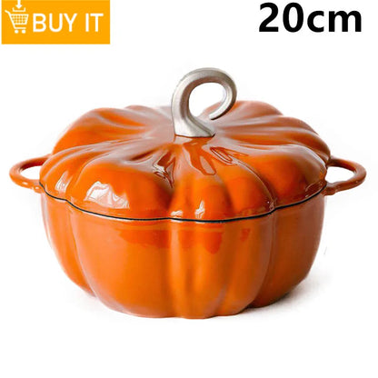 22cm Enameled Mini Cast Iron Dutch Oven For Cooking Stew Meat and Bread Baking Heavy type 2 L Cast Iron Casserole Dish Soup Pot