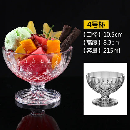 90-580ml 1pcs Acrylic Dessert Cups Reusable Yogurt Mousses Mini Ice Cream Fruit Juice Beer Cups Tableware Party Wedding Supplies