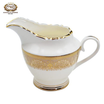New fashionable shape for bone china dinner set embossed gold decoration from Germany style