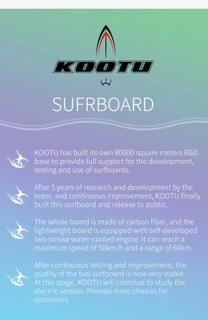 Power Surfboard Jet Surfboard, Jet Surfboard, Carbon Fibre Body, Light Weight, Surfing Surfboard, Jet Board with 109cc Engine