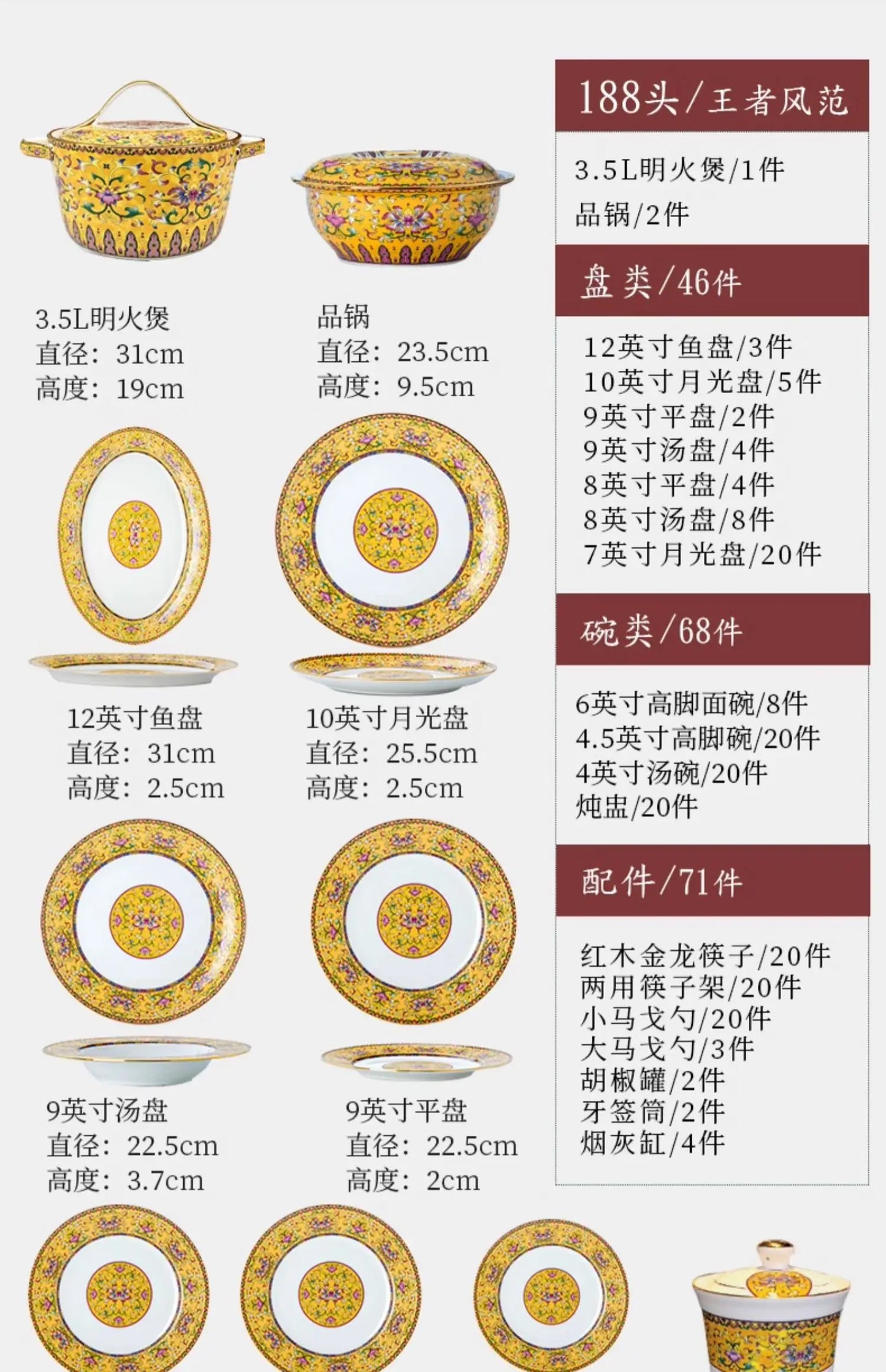 Fine Luxury Guests Dinnerware Sets Home Kitchen Wedding Dining Room Tableware Set Catering Supplies Vajillas Para Cocina Dishes