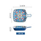 Baroque dish set Creative ceramic tableware Rice rice bowl soup noodles large bowl Household handle bowl Fish plate dish