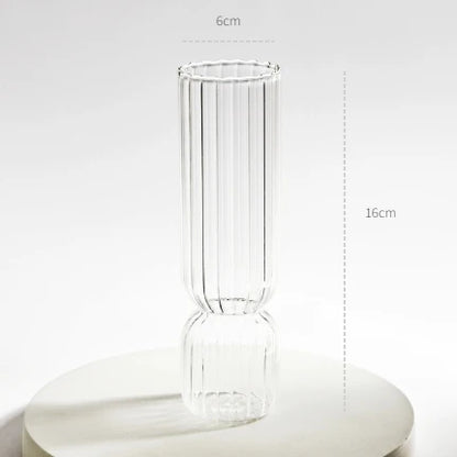 Transparent Vase Modern Home Decor Vase Decoration Home Wedding Clear Glass Vase Nordic Vases Set Hydroponic Vase