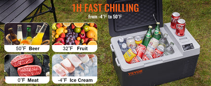 VEVOR 20L Portable Car Refrigerator Compressor Fridge Freezer Cooler Ice Box Keep Cool for Camping Fishing