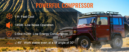 VEVOR 20L Portable Car Refrigerator Compressor Fridge Freezer Cooler Ice Box Keep Cool for Camping Fishing